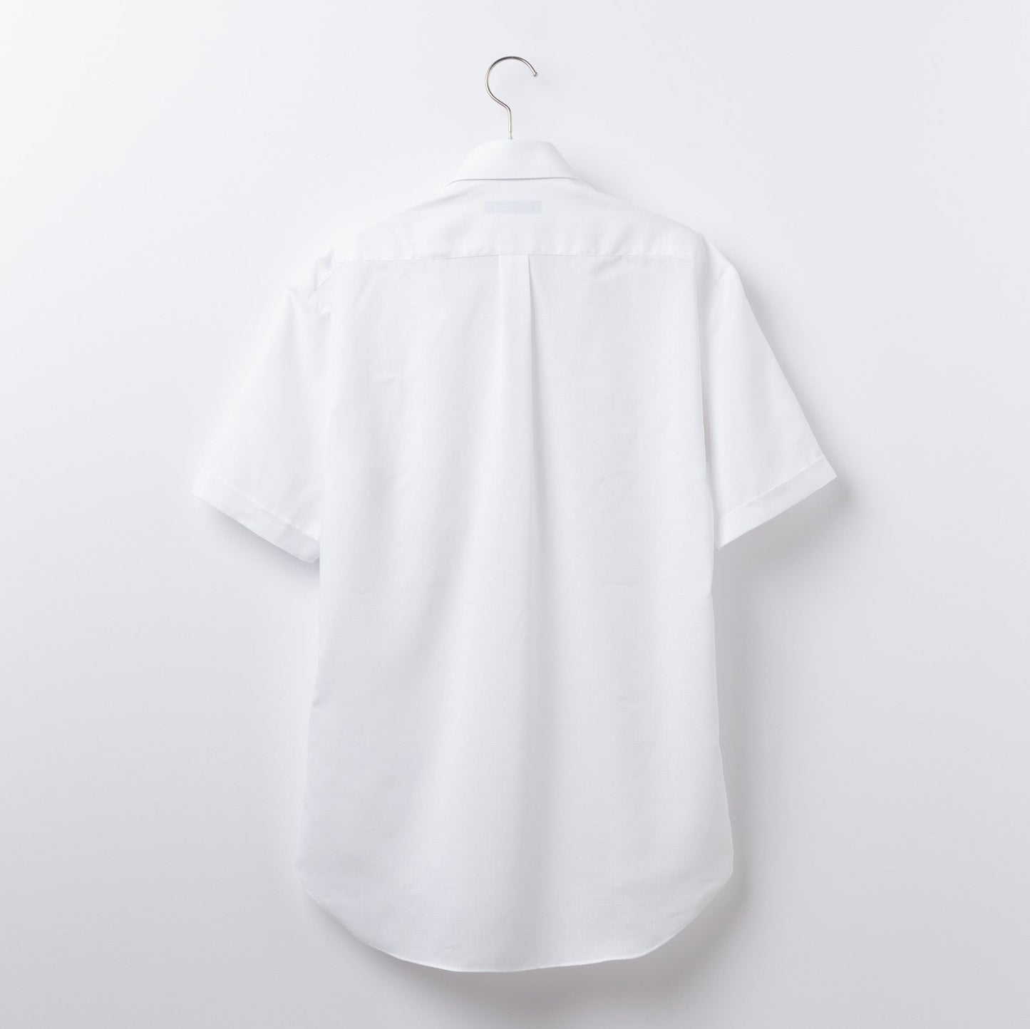 【半袖】形態安定シャツ<br>衿内パイピング仕様<br>チェック白ドビー