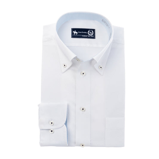 超軽量で重ね着でもラク♪<br>ストレッチ*ドライ*形態安定<br>ダイヤ白ドビー【ボタンダウン】