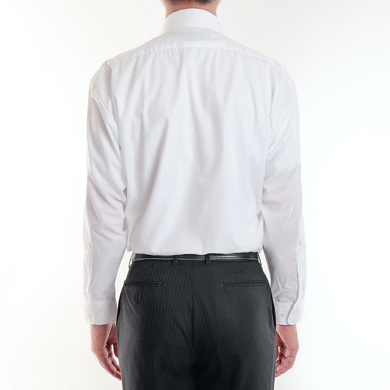 定番の白【Mサイズ】<br>レギュラーカラーシャツ<br>形態安定 長袖