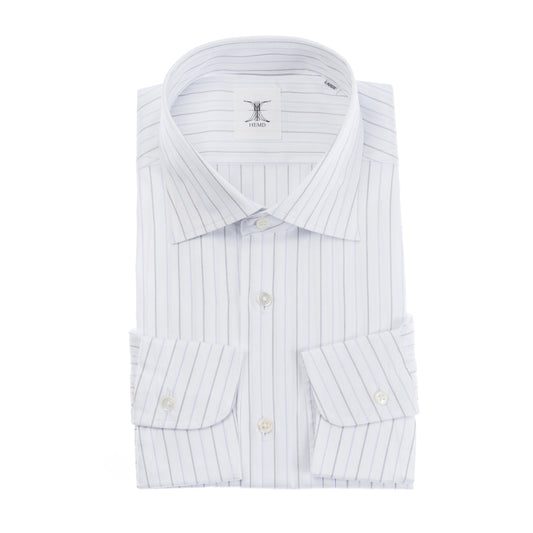 日本製 Premium<br>綿100% 知的なペンシルストライプ<br>綿本来の柔らかさ 長袖