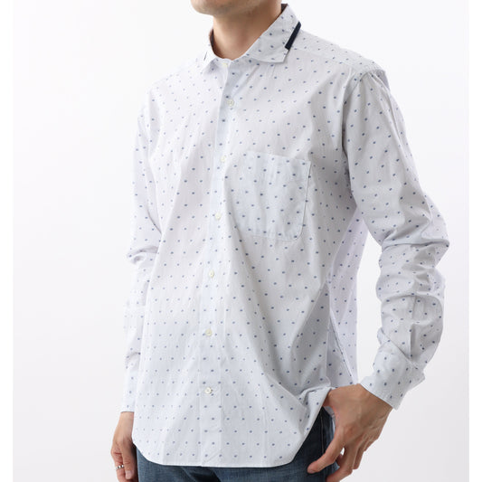 日本製 Premium|綿100%<br>大人きれいめカジュアル<br>爽やかなサックスカットドビー