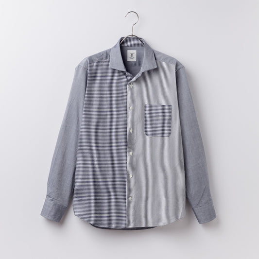 日本製 Premium|綿テンセル<br>大人きれいめカジュアル<br>ギンガム&ストライプ&無地クレイジー