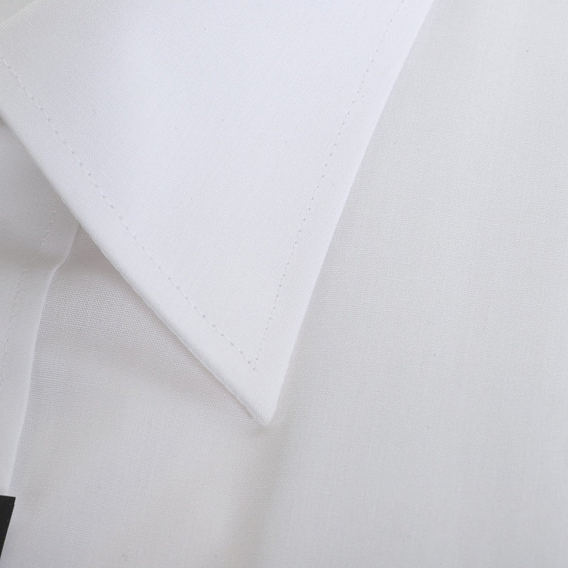 【半袖】定番の白<br>レギュラーカラーシャツ<br>形態安定